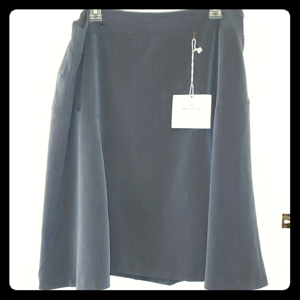 Ashley Stewart Charcoal Gray Flare Skirt - 18 NWT